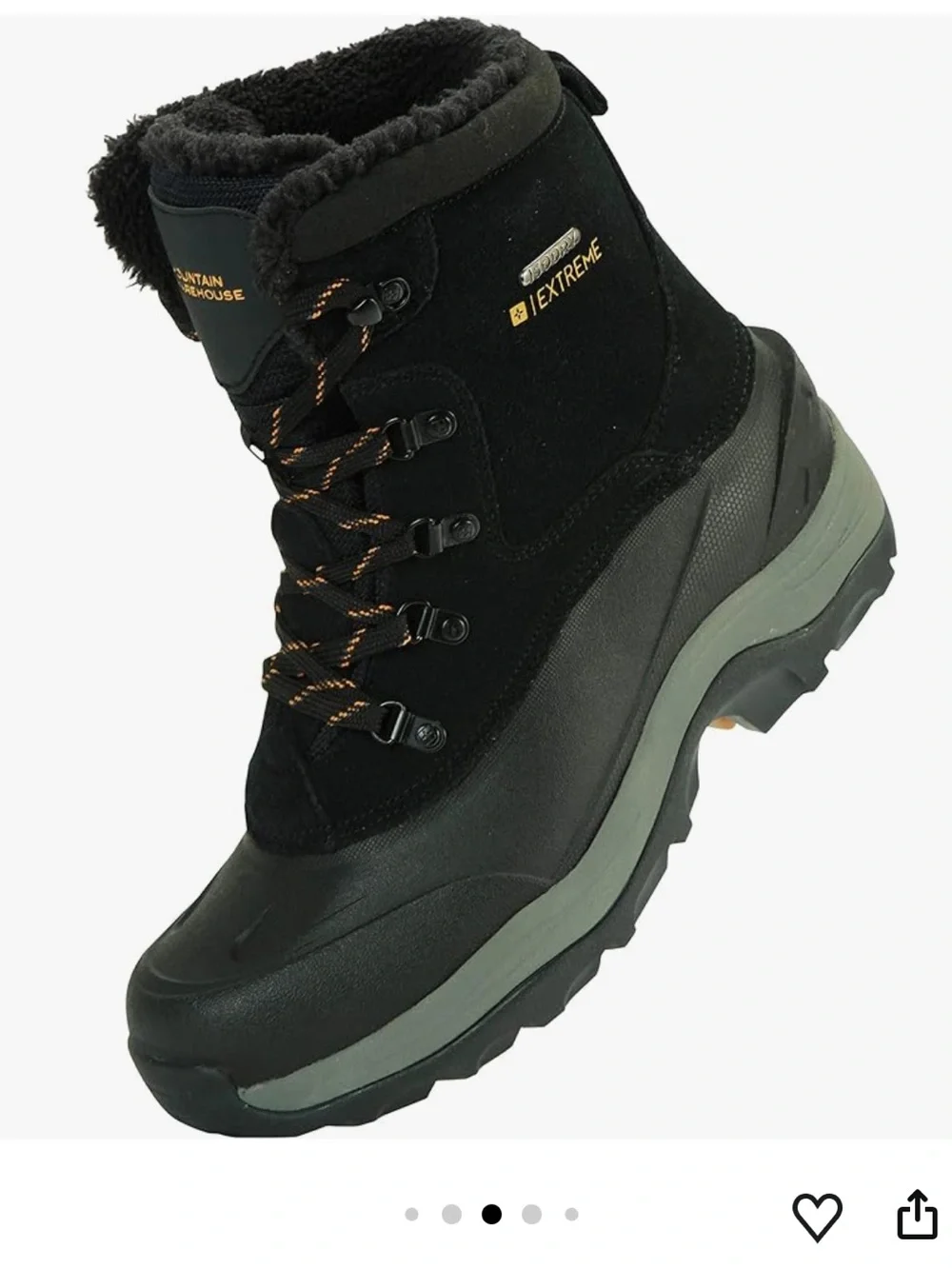 Extreme Insulated Black Men's Snow & Rain Boot